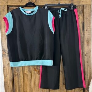 Stylish Black and Pink Women's Set